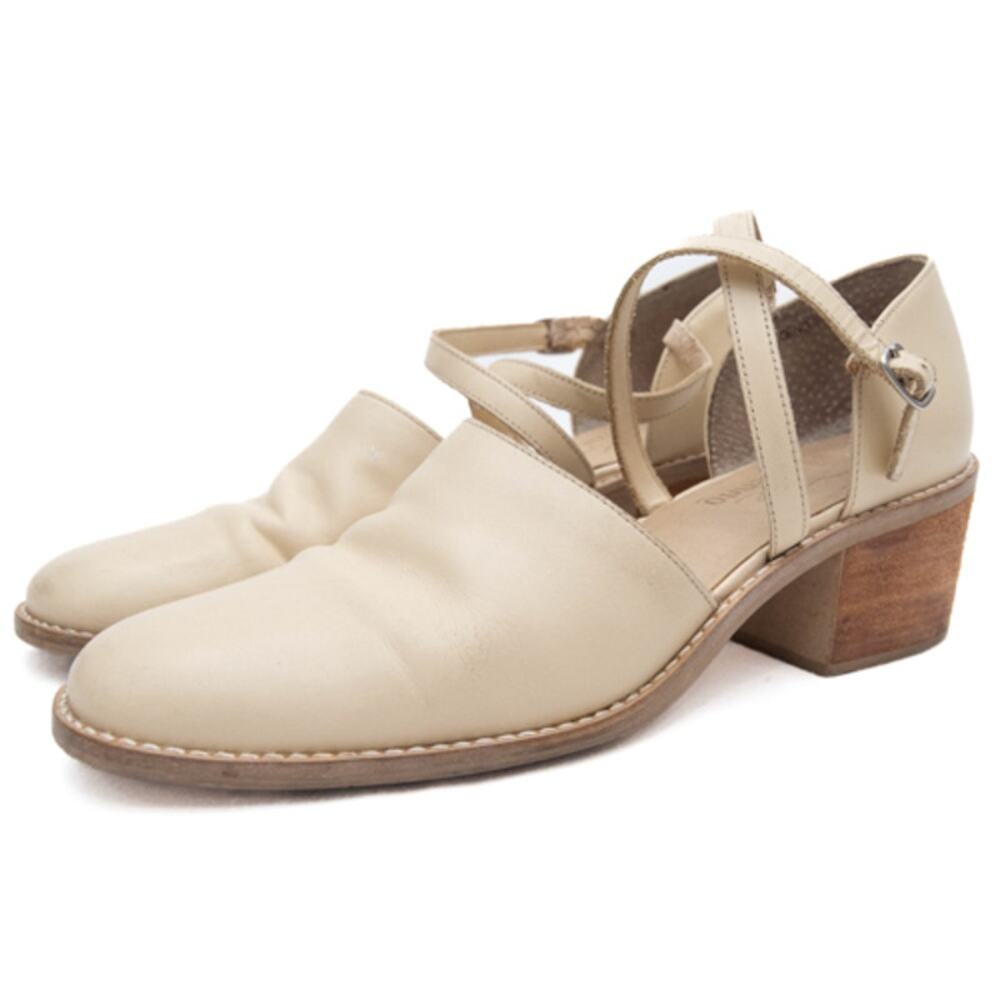 Ellemenno Tan Block Heel Mary Jane Shoes Size 8